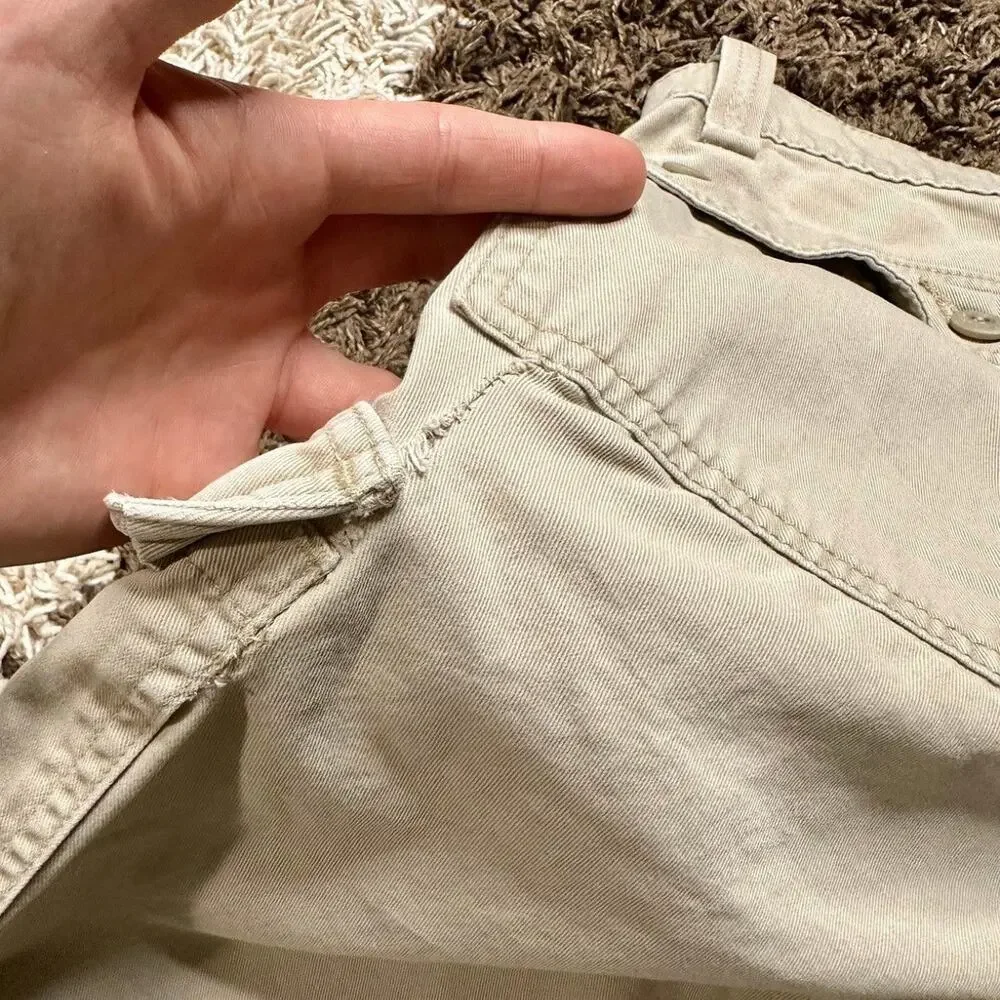 Vintage 90s Levi’s Silver Tab Beige Multi Pocket Cargo Shorts Men’s Size 33